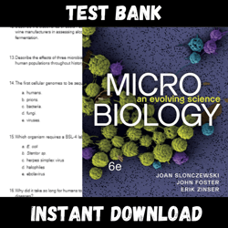 All Chapters Microbiology An Evolving Science 6th Edition Slonczewski Test bank
