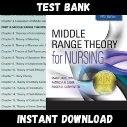All Chapters Middle Range Theory for Nursing 5th Edition Smith Liehr Test bank