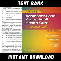 All Chapters Neinstein's Adolescent and Young Adult Health Care A Practical Guide 6th Edition Test bank