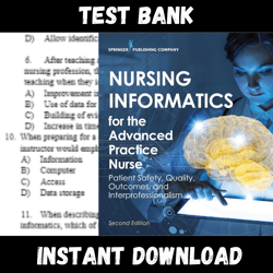 All Chapters Nursing Informatics for the Advanced Practice Nurse 2nd Edition McBride Tietze Test bank