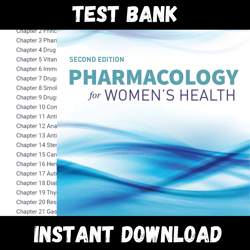 All Chapters Pharmacology for Women's Health 2nd Edition Brucker Test bank