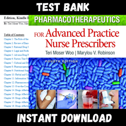 All Chapters Pharmacotherapeutics for Advanced Practice Nurse Prescribers 4th Edition Woo Test bank