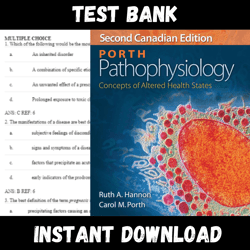 All Chapters Porth Pathophysiology Concepts of Altered Health States 2nd Canadian Edition Test bank