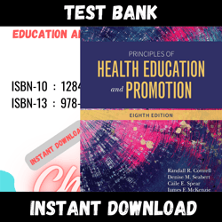 All Chapters Principles of Health Education and Promotion 8th Edition Cottrell Test bank