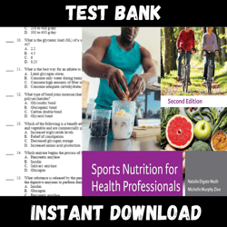 All Chapters Sports Nutrition for Health Professionals 2nd Edition Muth Test bank