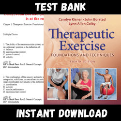 All Chapters Therapeutic Exercise Foundations and Techniques 8th Edition Test bank