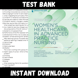 All Chapters Women's Healthcare in Advanced Practice Nursing 3rd Edition Alexander Hubbard Test bank