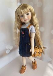 Clothes for Ruby Red Fashion Friends doll. 14.5" Doll outfit. Set include: Jeans Sundress, T-Shirt, Leather Shoes&Bag