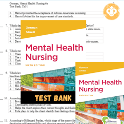 Latest 2024 Test bank Mental Health Nursing, 6th Edition, Linda M. Gorman Instant Download