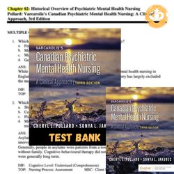 Latest 2024 Test bank Varcarolis Canadian Psychiatric Mental Health Nursing 3rd Edition By Pollard Instant Download