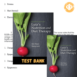 Latest 2024 Test bank Lutz's Nutrition and Diet Therapy 7th Edition Mazur Litch Instant Download
