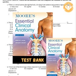 Latest 2024 Test bank Moore's Essential Clinical Anatomy 7th Edition Agur Instant Download