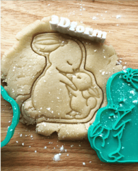 Easter Rabbit Bunny Cookie Cutters sweetleigh printed cookie cutters Custom stamp for cake topper gingerbread
