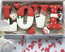 Valentine's day Custom stamp cookie cutters for cake topper gingerbread decor ugar cookies polimer clay silicone mold