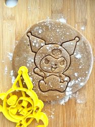 Kuromi cookie cutters Custom stamp for cake topper sugar cookies polimer clay 3d cookie cutter form for cooking fondant