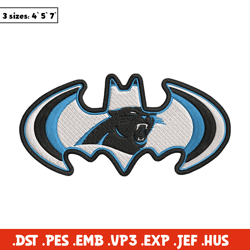 Batman Symbol Carolina Panthers embroidery design, Carolina Panthers embroidery, NFL embroidery, logo sport embroidery.