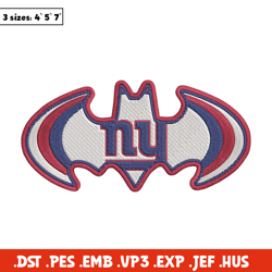 Batman Symbol New York Giants embroidery design, New York Giants embroidery, NFL embroidery, logo sport embroidery.