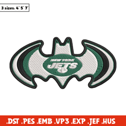 Batman Symbol New York Jets embroidery design, Jets embroidery, NFL embroidery, sport embroidery, embroidery design.