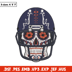 Chicago Bears Skull Helmet embroidery design, Bears embroidery, NFL embroidery, sport embroidery, embroidery design. (2)