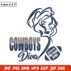 Diva Dallas Cowboys embroidery design, Cowboys embroidery, NFL embroidery, sport embroidery, embroidery design.