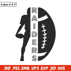 Football Player Las Vegas Raiders embroidery design, Raiders embroidery, NFL embroidery, logo sport embroidery.