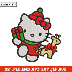 Hello kitty chrismas Embroidery Design,Kitty Embroidery,Embroidery File,Chrismas Embroidery,Anime shirt,Digital download