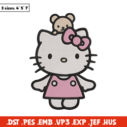 Hello kitty pink Embroidery Design, Hello kitty Embroidery, Embroidery File, Anime Embroidery, Digital download