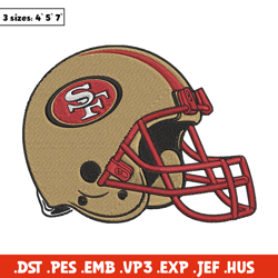 Helmet San Francisco 49ers embroidery design, 49ers embroidery, NFL embroidery, sport embroidery, embroidery design.