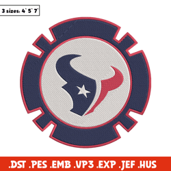 Houston Texans Poker Chip Ball embroidery design, Texans embroidery, NFL embroidery, sport embroidery, embroidery design