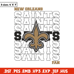 New Orleans Saints embroidery design, Saints embroidery, NFL embroidery, logo sport embroidery, embroidery design. (2)