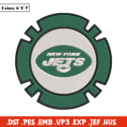 Poker Chip Ball New York Jets embroidery design, Jets embroidery, NFL embroidery, sport embroidery, embroidery design.