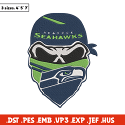 Seattle Seahawks Skull embroidery design, Seahawks embroidery, NFL embroidery, logo sport embroidery, embroidery design.
