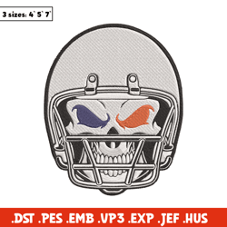 Skull Helmet Denver Broncos embroidery design, Broncos embroidery, NFL embroidery, sport embroidery, embroidery design.