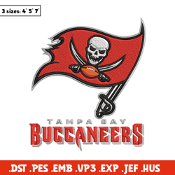 Tampa Bay Buccaneers embroidery design, Buccaneers embroidery, NFL embroidery, logo sport embroidery, embroidery design.