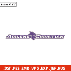 Abilene Christian logo embroidery design, NCAA embroidery, Sport embroidery, logo sport embroidery, Embroidery design.