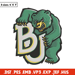 Baylor Bears logo embroidery design, NCAA embroidery, Sport embroidery,Logo sport embroidery,Embroidery design