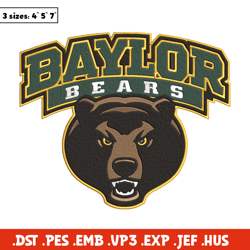 Baylor Bears logo embroidery design,NCAA embroidery,Sport embroidery,logo sport embroidery,Embroidery design