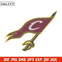 Cleveland Cavaliers logo embroidery design, NBA embroidery, Sport embroidery,Embroidery design, Logo sport embroidery.