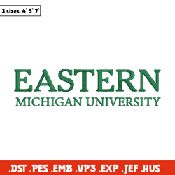 Eastern Michigan logo embroidery design, NCAA embroidery, Embroidery design,Logo sport embroidery, Sport embroidery.