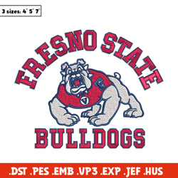 Fresno State Bulldogs logo embroidery design, Sport embroidery, logo sport embroidery,Embroidery design, NCAA embroidery