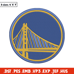 Golden State Warriors logo embroidery design, NBA embroidery,Sport embroidery, Embroidery design,Logo sport embroidery.