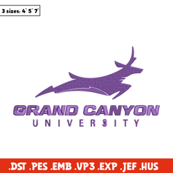Grand Canyon logo embroidery design, Sport embroidery, logo sport embroidery,Embroidery design, NCAA embroidery