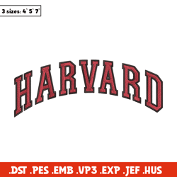 Harvard logo embroidery design, NCAA embroidery, Embroidery design, Logo sport embroidery, Sport embroidery