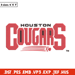 Houston Cougars Wordmark Logo embroidery design,NCAA embroidery,Sport embroidery,Logo sport embroidery,Embroidery design