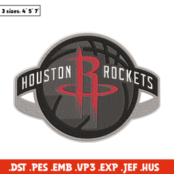 Houston Rockets logo embroidery design, Sport embroidery, logo sport embroidery, Embroidery design, NCAA embroidery.