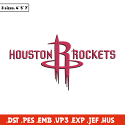 Houston Rockets logo embroidery design,NBA embroidery,Sport embroidery, Embroidery design, Logo sport embroidery.
