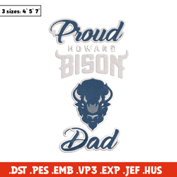 Howard Bison Logo embroidery design, Sport embroidery, logo sport embroidery, Embroidery design, NCAA embroidery