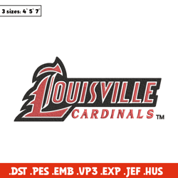 Louisville Cardinals logo embroidery design, NCAA embroidery, Embroidery design, Logo sport embroidery, Sport embroidery