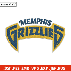 Memphis Grizzlies logo embroidery design, NBA embroidery, Sport embroidery,Embroidery design, Logo sport embroidery