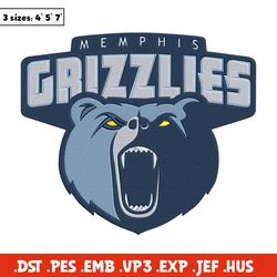 Memphis Grizzlies logo embroidery design, NBA embroidery, Sport embroidery,Embroidery design,Logo sport embroidery